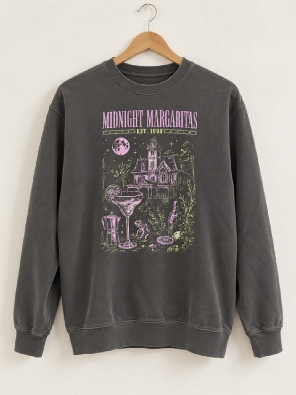 Midnight Margaritas Sweatshirt, Practical Magic Witchy, Halloween Sweatshirt - Picture 2 of 7